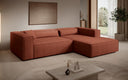Designer Ecksofa Vasto in Strukturstoff – Terrakotta – Rechts