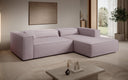 Designer Ecksofa Vasto in Strukturstoff – Taupe – Rechts