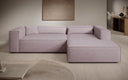 Designer Ecksofa Vasto in Strukturstoff – Taupe – Rechts