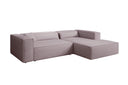 Designer Ecksofa Vasto in Strukturstoff – Taupe – Rechts