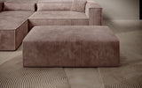 Beistellhocker Vasto in Cord – Rosé