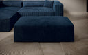 Beistellhocker Vasto in Cord – Blau