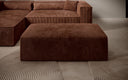 Beistellhocker Vasto in Cord – Terrakotta