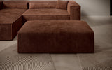 Beistellhocker Vasto in Cord – Terrakotta