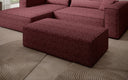 Beistellhocker Vasto in Strukturstoff – Bordeaux