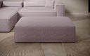 Beistellhocker Vasto in Strukturstoff – Taupe