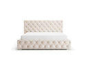 Designer Polsterbett Nino in Samt – Beige