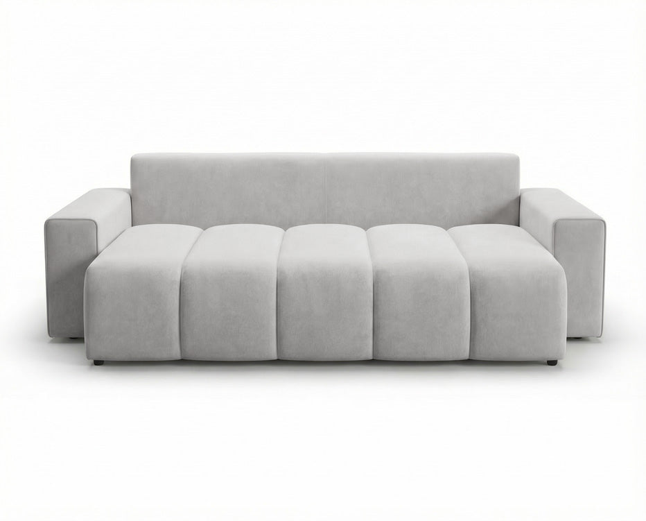 Designer 3 Sitzer Sofa Vena mit Stauraum und Schlaffunktion in Samt