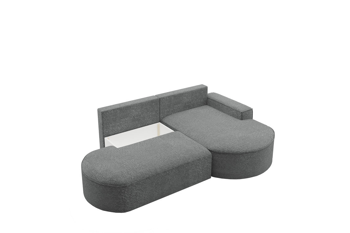Designerbank Lenny Bouclé met slaap- en klapfunctie