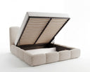Designer Polsterbett Perla in Bouclé – Beige