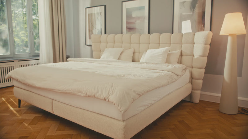 Familie Boxspringbed Bellanova in 220/240x200 in Bouclé