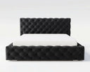 Designer Polsterbett Ria in Samt mit Stauraum – Schwarz