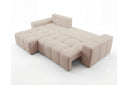 Designer Ecksofa Arvo in Bouclé mit Schlaffunktion & Stauraum – Beige – Links