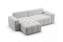 Designer Ecksofa Arvo in Bouclé mit Schlaffunktion & Stauraum – Sand – Links