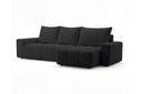 Designer Ecksofa Arvo in Bouclé mit Schlaffunktion & Stauraum – Anthrazit – Rechts