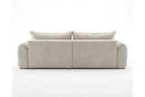 Designer Ecksofa Corso in Samt mit Schlaffunktion & Stauraum – Beige – Links