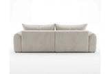 Designer Ecksofa Corso in Samt mit Schlaffunktion & Stauraum – Beige – Rechts