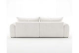 Designer Ecksofa Corso in Samt mit Schlaffunktion & Stauraum – Weiß – Links