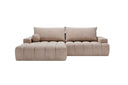 Designer Ecksofa Nemo in Stoff mit Schlaffunktion & Stauraum – Sand – Links