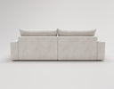 Designer Ecksofa Nemo in Stoff mit Schlaffunktion & Stauraum – Hellgrau – Rechts