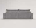Designer Ecksofa Nemo in Stoff mit Schlaffunktion & Stauraum – Grau – Links