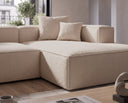 Designer Ecksofa Reno in Bouclé – Beige – Rechts