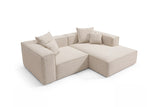 Designer Ecksofa Reno in Bouclé – Beige – Rechts