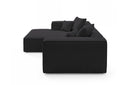 Designer Ecksofa Reno in Bouclé – Anthrazit – Links