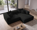 Designer Ecksofa Reno in Bouclé – Anthrazit – Rechts