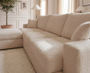 Designer Ecksofa Vigo in Bouclé – Beige – Links