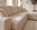 Designer Ecksofa Vigo in Bouclé – Beige – Rechts