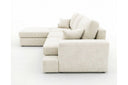 Designer Ecksofa Vigo in Chenille – Beige – Links