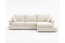 Designer Ecksofa Vigo in Chenille – Beige – Rechts