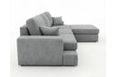 Designer Ecksofa Vigo in Chenille – Grau – Rechts