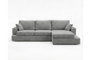 Designer Ecksofa Vigo in Chenille – Grau – Rechts