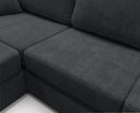 Designer Ecksofa Vigo in Chenille – Anthrazit – Links