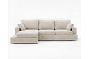 Designer Ecksofa Vigo in Chenille – Weiß – Links