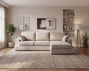 Designer Ecksofa Vigo in Chenille – Weiß – Rechts