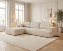 Designer Ecksofa Vanto in Bouclé – Beige – Links