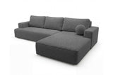 Designer Ecksofa Vanto in Bouclé – Grau – Rechts