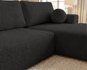 Designer Ecksofa Vanto in Bouclé – Anthrazit – Rechts