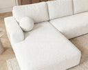 Designer Ecksofa Vanto in Bouclé – Weiß – Links