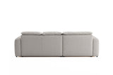 Designer Ecksofa Tino in Strukturstoff – Hellgrau – Links