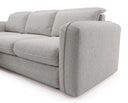 Designer Ecksofa Tino in Strukturstoff – Hellgrau – Rechts