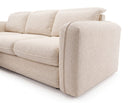Designer Ecksofa Tino in Strukturstoff – Weiß – Rechts