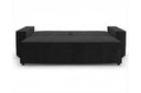Designer 3 Sitzer Sofa Rego in Samt mit Schlaffunktion & Stauraum – Schwarz
