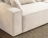 Designer 3 Sitzer Sofa Rego in Samt mit Schlaffunktion & Stauraum – Weiß