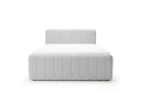 Boxspringbett Elin Samt mit Stauraum – Hellgrau