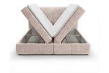 Boxspringbett Laguna Stoff mit Stauraum – Beige