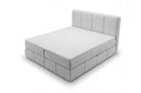 Boxspringbett Laguna Stoff mit Stauraum – Hellgrau